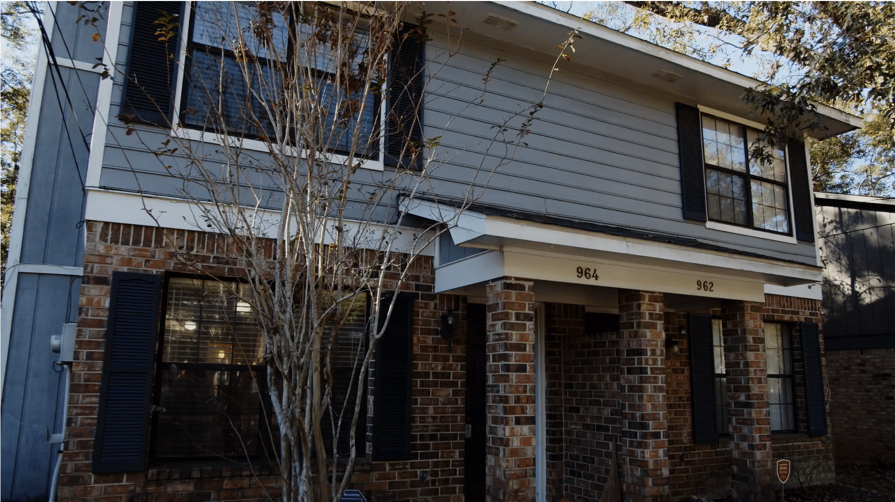 a close up of a brick building